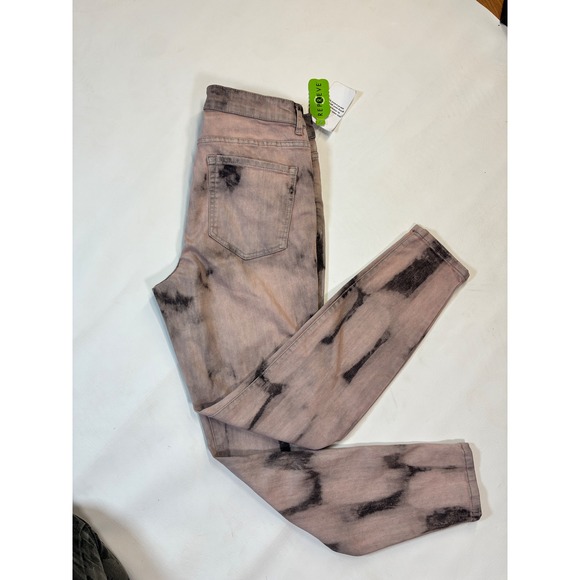 LOGG Lori Goldstein Skinny Jeans Size 10 Pink Black Wash Repreve Sustainable - Picture 1 of 14